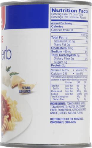 Kroger® Value Garlic And Herb Pasta Sauce 24 Oz Foods Co