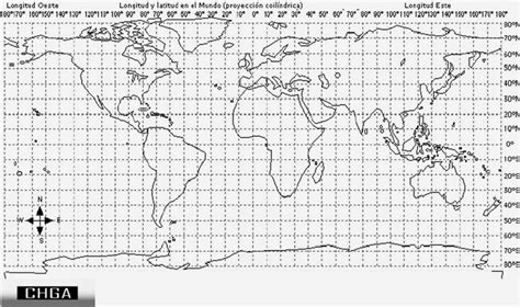 Planisferio Con Nombres Y Coordenadas Geograficas Imagui
