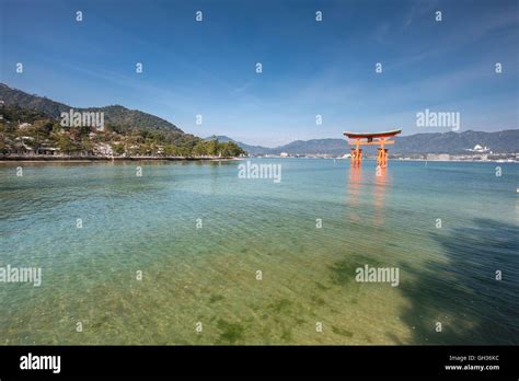 The Wonderful Iconic Itsukushima Shrine In Miyajiima Japan Stock Photo