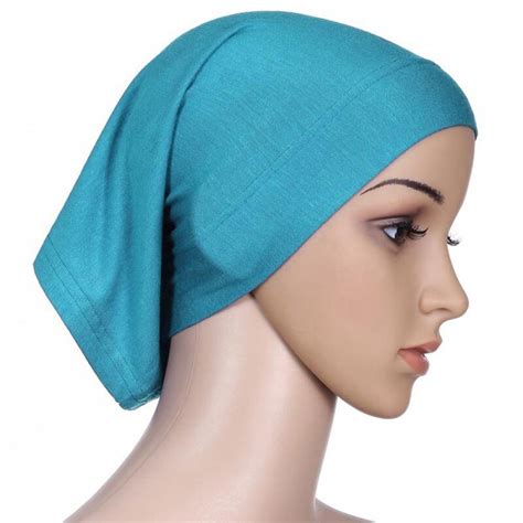 Colorful Women Under Scarf Tube Muslim Bonnet Cap Bone Islamic Head
