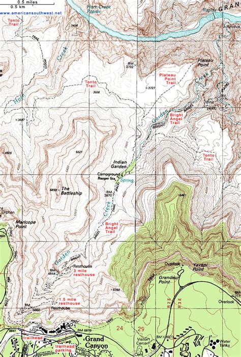 Grand Canyon Topo Map Draw A Topographic Map