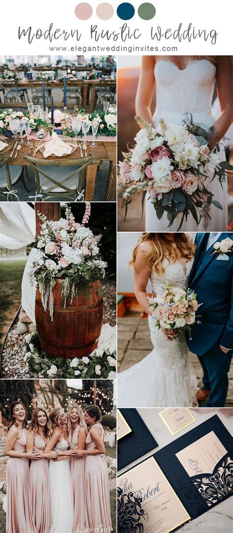 7 Pretty Chic Modern Rustic Wedding Colors And Ideas