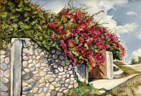 Stone Wall Painting By Daniela Easter Fine Art America