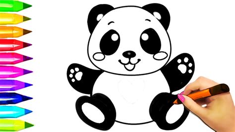 Baby Panda Coloring Pages | Learn Colors for Kids Coloring Book and