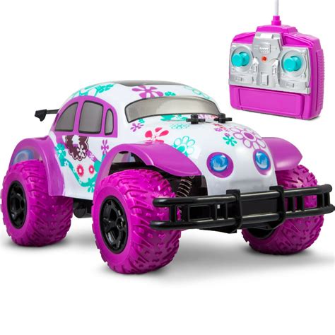 Sharper Image 1007070 Pixie Cruiser Pink And Purple Rc Remote Control Car Toy For Girls With Off