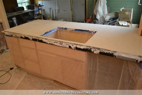 Many months ago, ahem, maybe even a year ago, we poured concrete countertops in the kitchen during our. DIY Pour In Place Concrete Countertops - Part 2 - Addicted 2 Decorating® | Concrete countertops ...