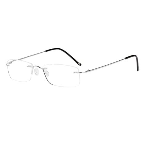 buy liansan titanium lightweight reading glasses men womens fashion rimless readers glasses 8085