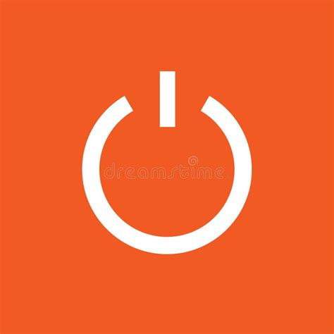 Turn On Button Smart House Icon Simple Style Stock Vector