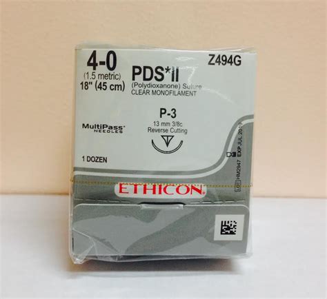 Ethicon Z494g Pds Ii Suture Precision Point Reverse Cutting