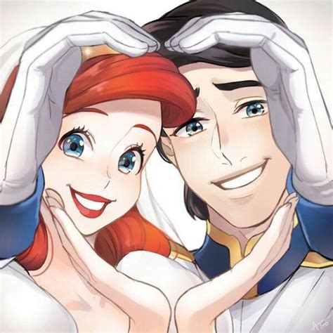 Anime Disney Princess Ariel And Prince Eric