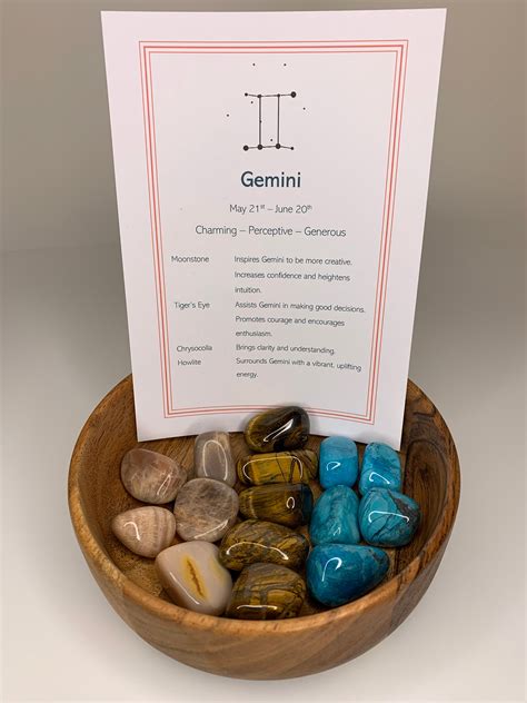 Gemini Zodiac Crystal Set Healing Crystal Kit Gemini Star Etsy