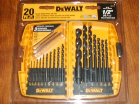 Dewalt Dw1177 20 Piece Black Oxide Metal Drill Bit Set