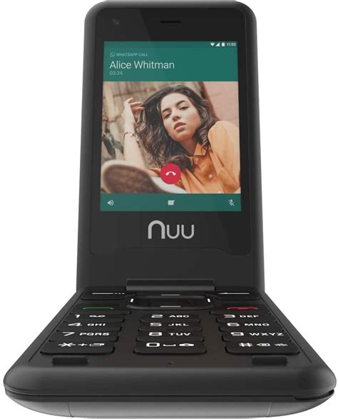 Nuu Mobile F4l Lte Gsm Verizon Unlocked Flip Phone Black Walmart