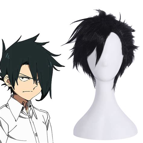 The Promised Neverland Ray Black Short Straight Cosplay Hair Wig Mens