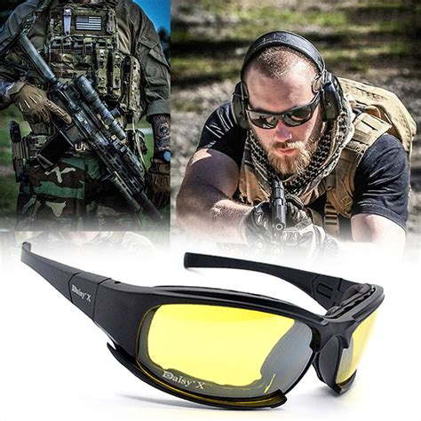 daisy c5 polarized army goggles military sunglasses 4 lens kit men s desert new sport €38 7