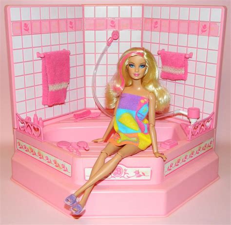 barbie living pretty shower and bathtub set 5156 sweet roses 1987 barbie fashion barbie house