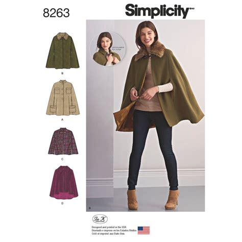 Uncut Simplicity Pattern 546 8263 Misses Capes And Etsy
