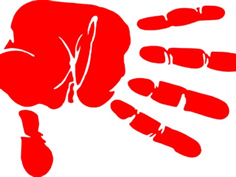 Vector Bloody Hand Transparent Png Png Mart