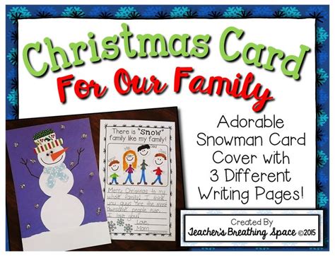 Christmas Card Parent Christmas Card With A Snowman Theme Parents