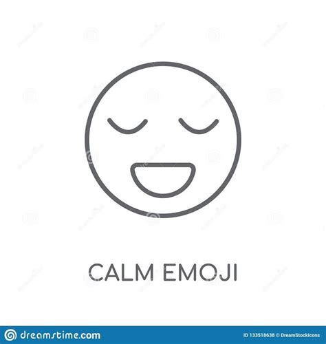 Icono Linear Del Emoji Tranquilo Concepto Moderno O Del Logotipo Del