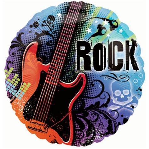 Rock N Roll Foil Balloons Rock Star Party Supplies Rock Star Party