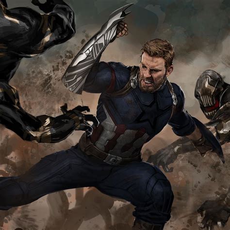 Captain America Vs Outriders Concept Art From Avengers Infinity War