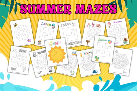 12 Summer Maze Worksheets Free Printable Cassie Smallwood