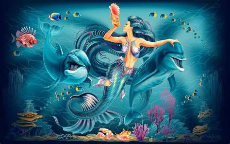 графика рисунок русалка graphics figure mermaid смотреть Обои на