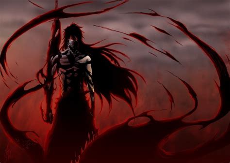 Anime Series Bleach Kurosaki Ichigo Cool Character Long Black Hair Dark Fire
