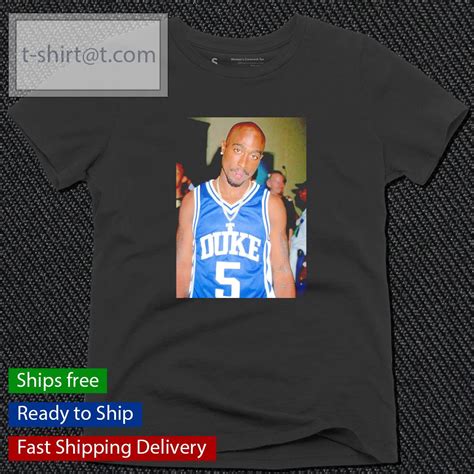 Tupac Shakur 2pac Wearing Duke Jersey Shirt
