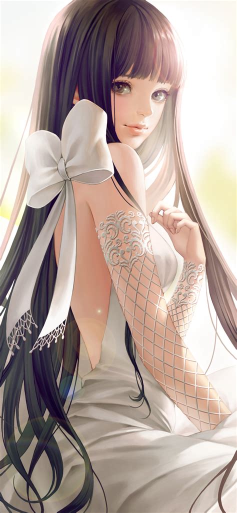 Download 1125x2436 Anime Girl Bride Wedding Dress Semi Realistic