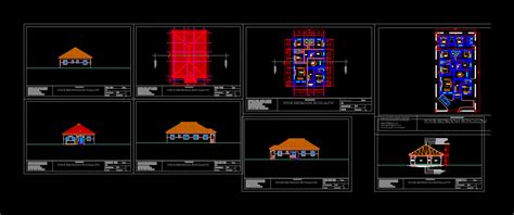 Vivienda Con Seis Dormitorios En Autocad Librer A Cad