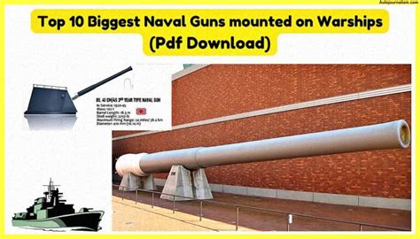 Pdf Download Top 10 Biggest Naval Guns Mounted On Warships