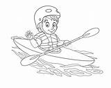 Canoe Kayaking Canoeing Rafting Childish Professions Sportivo Canoa Estremo Vectors Sybirko Occupations Icone Silhouette έγχρωμη σελίδα Whitewater αγοριού καγιάκ εξαιρετικά sketch template