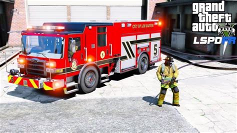 Gta 5 Firefighter Mod Los Santos Fire Department Responding To Fires