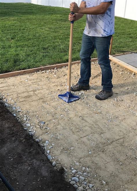 If you are hiring a landscape contractor or mason, the amount of labor needed is much less also. How to Install A Custom Paver Patio - Room for Tuesday ...