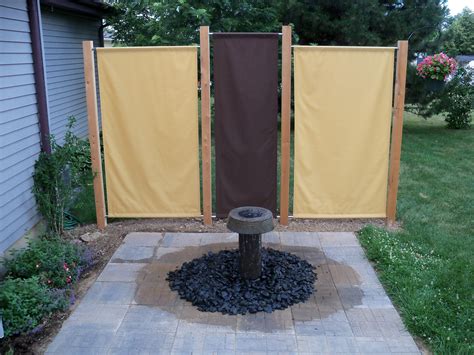 I Build This Fountain And Fabric Privacy Screens Off My Deck To Make It