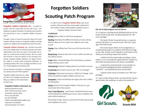 Scouting Patch Program Girl Scouts And Scouts Bsa Forgotten Soldiers