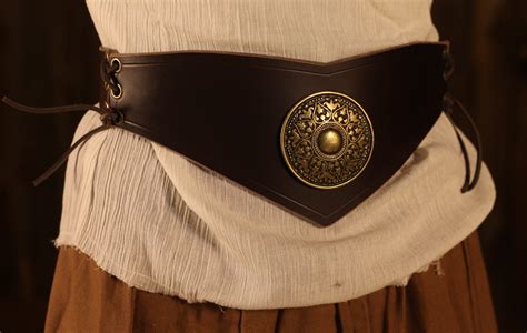 Medieval Waist Belt With Big Viking Rivet Order Online With Larp