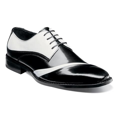 stacy adams talmadge black white calfskin leather lace up shoes 25193 111 89 90 upscale