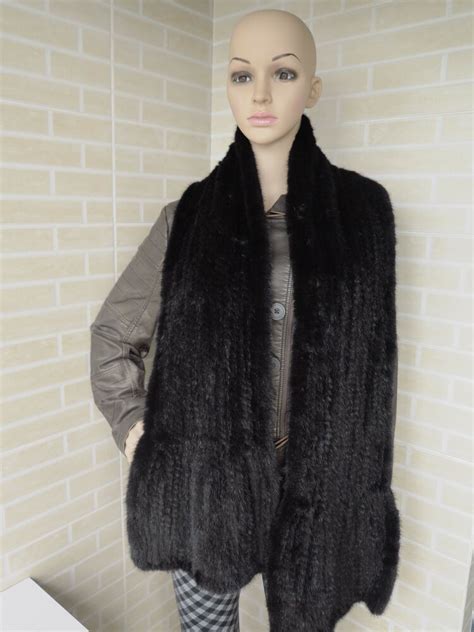 New Style Braid Genuine Mink Fur Cape Scarf Collar Shipping Free 170