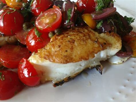 Chilean Sea Bass With Tomato Olive Salsa Chowdown Lowdown