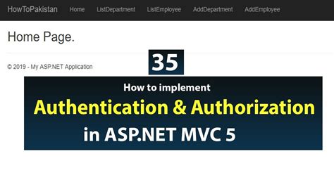 How To Implement Authentication And Authorization In ASP NET MVC Next Class YouTube