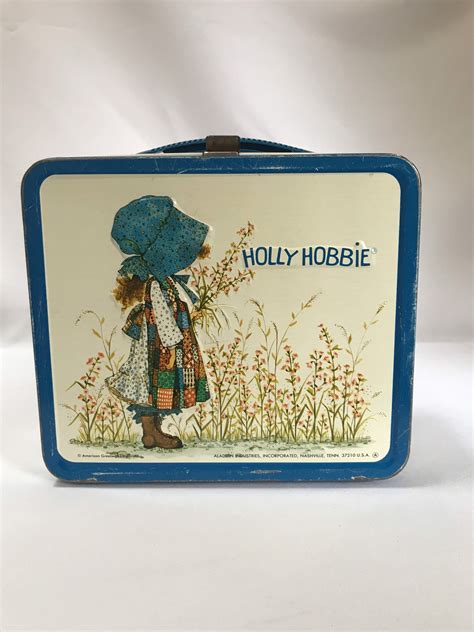 Vintage Holly Hobbie Metal Lunchbox Aladdin Made In Usa Etsy Holly Hobbie Lunch Box