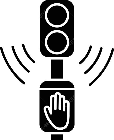 Acoustic Traffic Lights Signals Black Glyph Icon Inclusive Silhouette