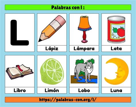 Palabras Que Empiezan Con La Letra L Educación Activa