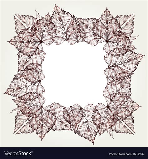 Leaves Frame Royalty Free Vector Image Vectorstock