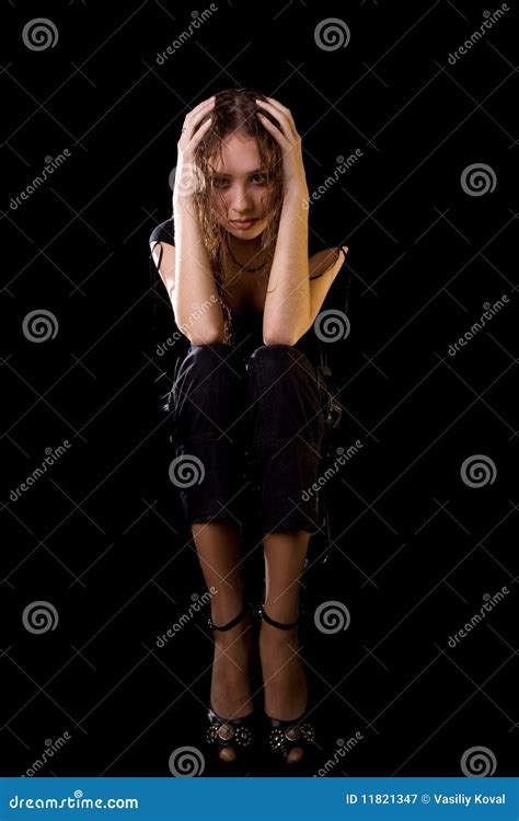 Unhappy Girl Stock Image Image Of Unhappy Shock Curls 11821347