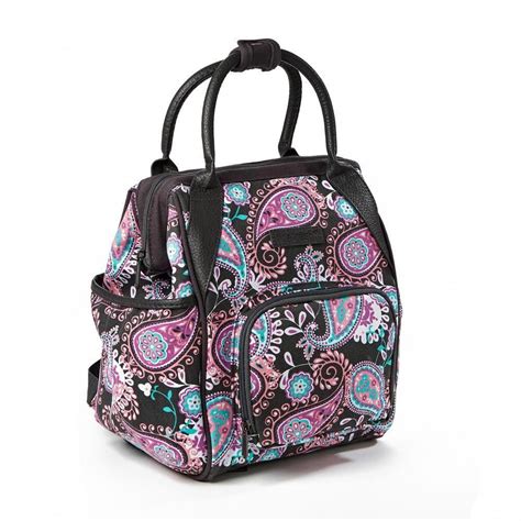 Fit And Fresh Piper Pink Paisley Small Insulated Backpack Lunch Bag