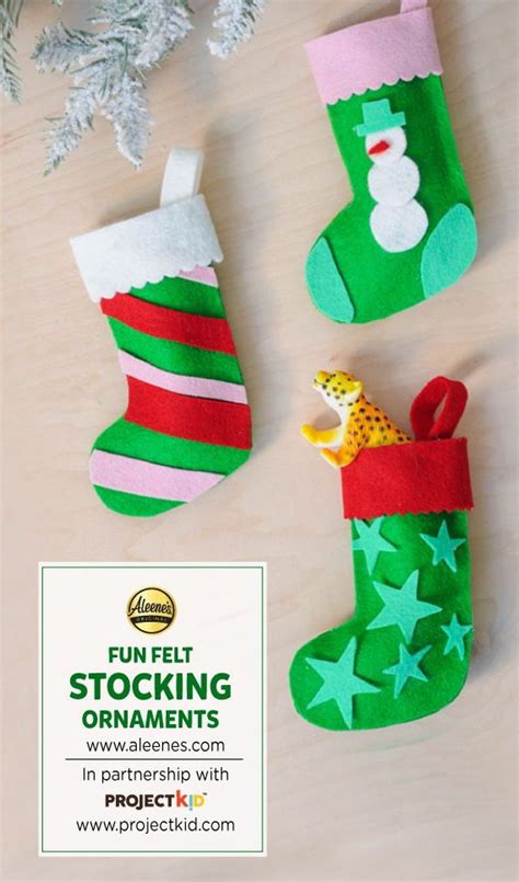 Felt Stocking Ornaments Craft Christmasdiy Holidaydiy Ornamentdiy